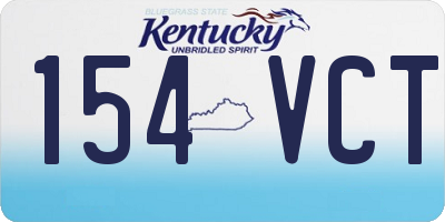 KY license plate 154VCT