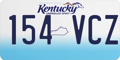 KY license plate 154VCZ