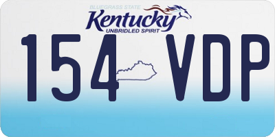 KY license plate 154VDP