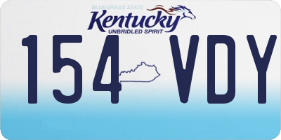 KY license plate 154VDY