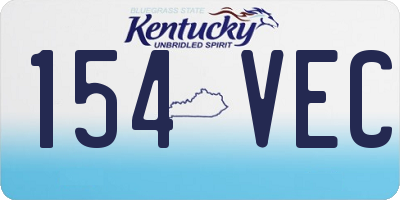 KY license plate 154VEC