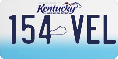 KY license plate 154VEL