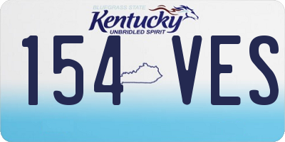 KY license plate 154VES