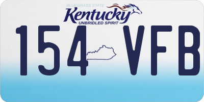 KY license plate 154VFB