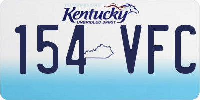 KY license plate 154VFC