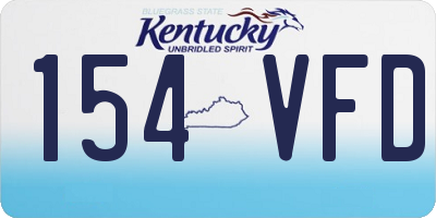 KY license plate 154VFD