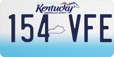 KY license plate 154VFE