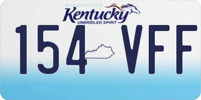 KY license plate 154VFF
