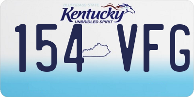 KY license plate 154VFG