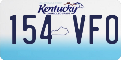 KY license plate 154VFO