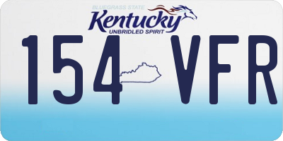 KY license plate 154VFR