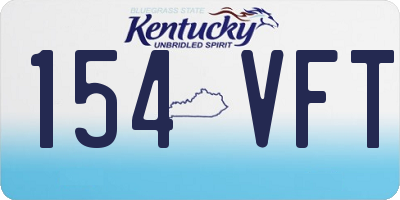 KY license plate 154VFT