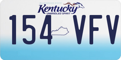 KY license plate 154VFV