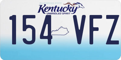 KY license plate 154VFZ