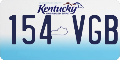 KY license plate 154VGB