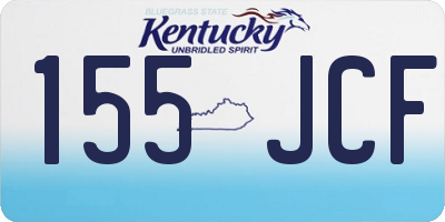 KY license plate 155JCF