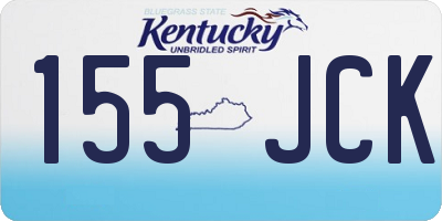 KY license plate 155JCK