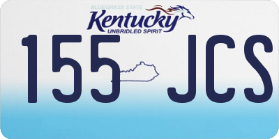 KY license plate 155JCS