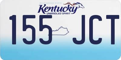 KY license plate 155JCT