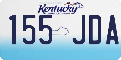 KY license plate 155JDA