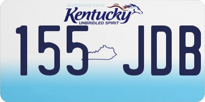 KY license plate 155JDB