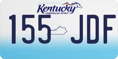 KY license plate 155JDF
