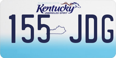 KY license plate 155JDG
