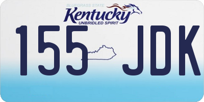 KY license plate 155JDK