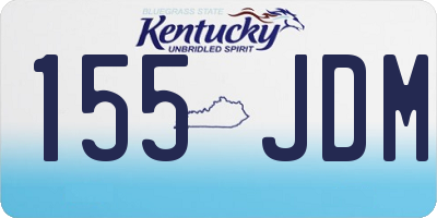 KY license plate 155JDM