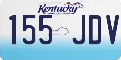 KY license plate 155JDV
