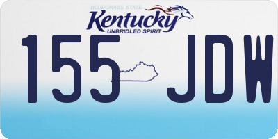 KY license plate 155JDW