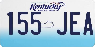 KY license plate 155JEA