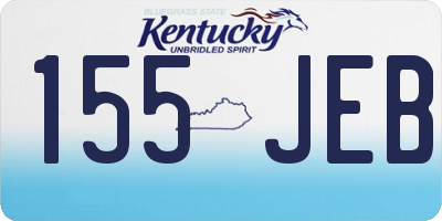 KY license plate 155JEB