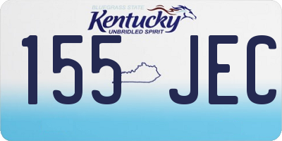 KY license plate 155JEC