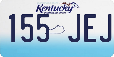 KY license plate 155JEJ