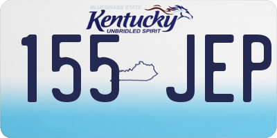 KY license plate 155JEP