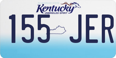 KY license plate 155JER