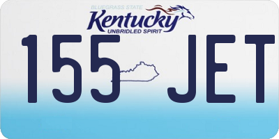 KY license plate 155JET