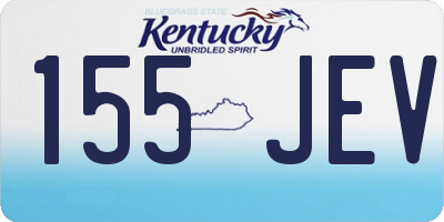 KY license plate 155JEV