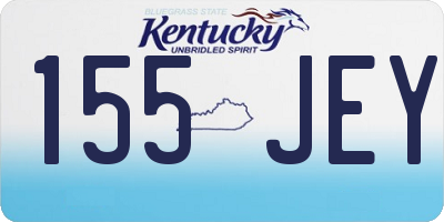KY license plate 155JEY