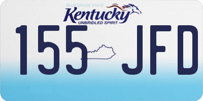 KY license plate 155JFD
