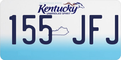 KY license plate 155JFJ