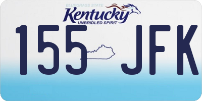 KY license plate 155JFK