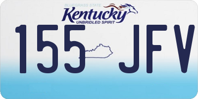 KY license plate 155JFV