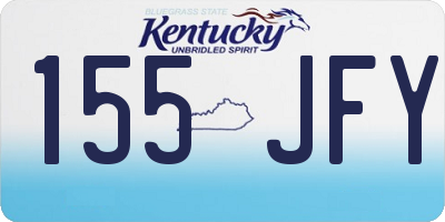 KY license plate 155JFY