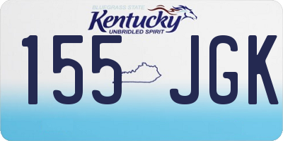 KY license plate 155JGK