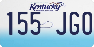 KY license plate 155JGO