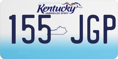 KY license plate 155JGP