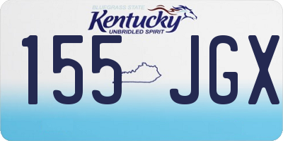 KY license plate 155JGX