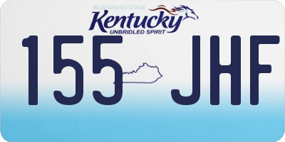 KY license plate 155JHF